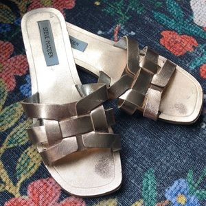 Steve Madden Rose Gold Braided Flats, Size 10